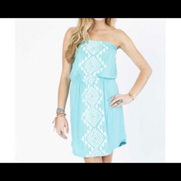 Billabong Weeding Out Beach Dress Swim Cover-Up Size L Aqua Summer Pool - Picture 5 of 6